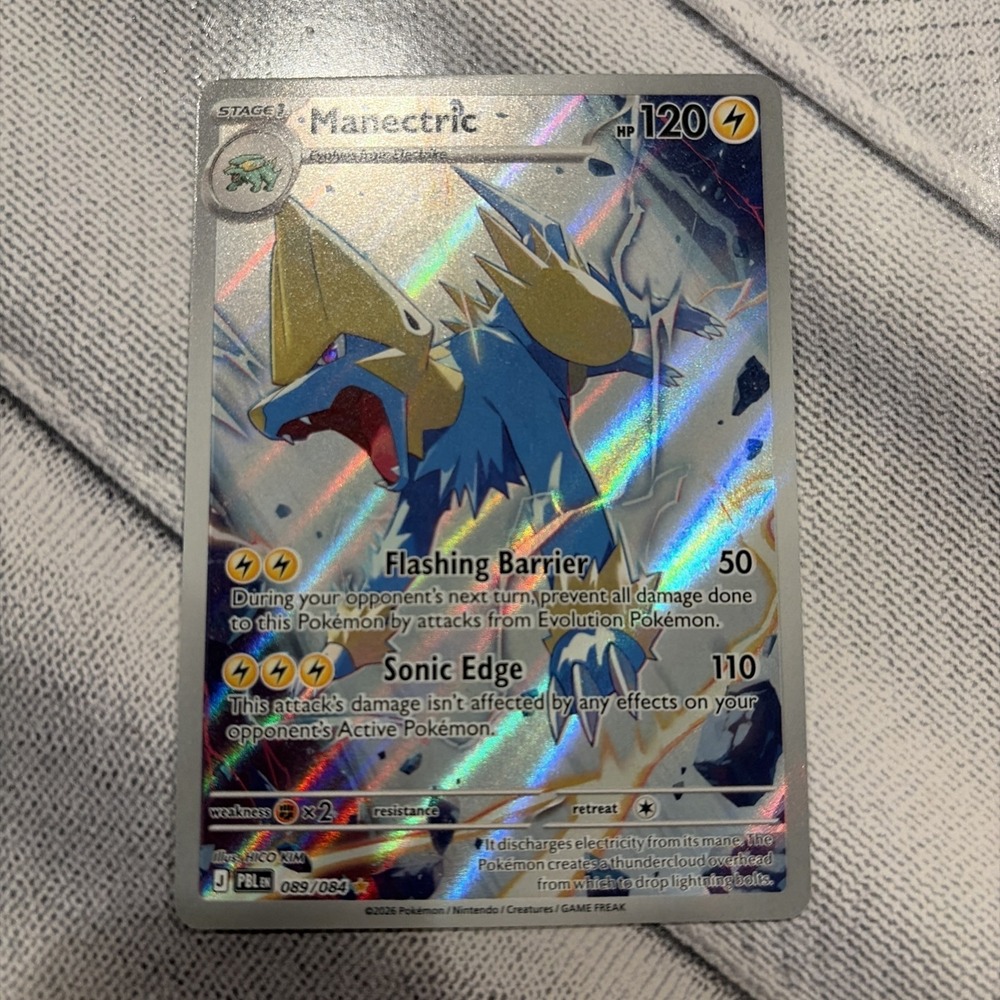 Manectric 089/084 Full Art SIR Pitch Black Holo Pokémon Card NM